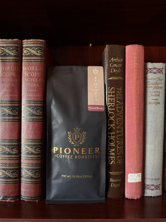 Pioneer Coffee Roasters Ethiopia Sidamo Bombe Natural coffee bag